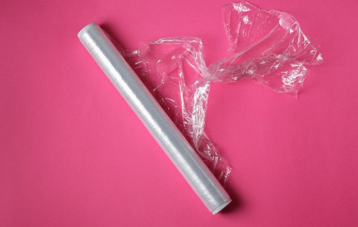 a roll of cling wrap